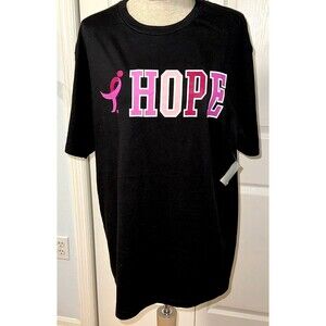 NWT Women’s Susan G Komen "HOPE" Cancer Black Short Sleeve T-Shirt Size L